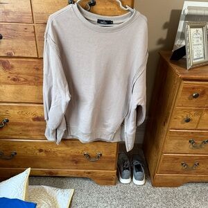Trendy Queen Brand Casual Beige Sweatshirt
